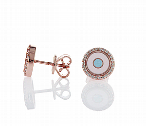Enamel eye earrings