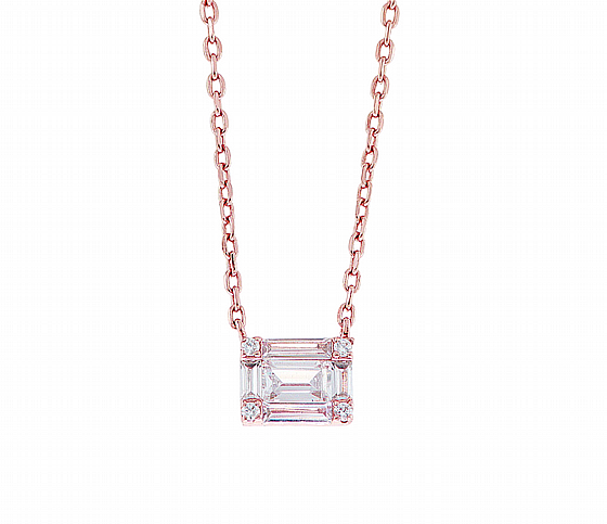 Clear Square Necklace