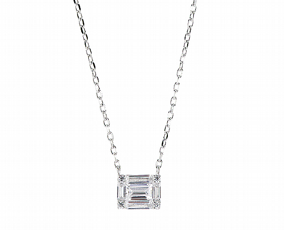Clear Square Necklace