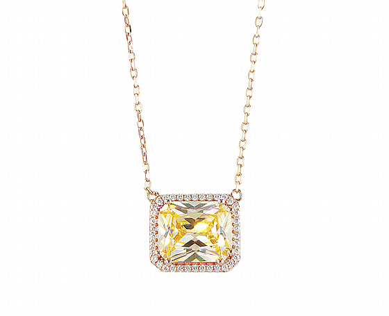 Square Stone Necklace