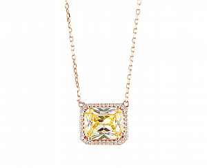 Square Stone Necklace