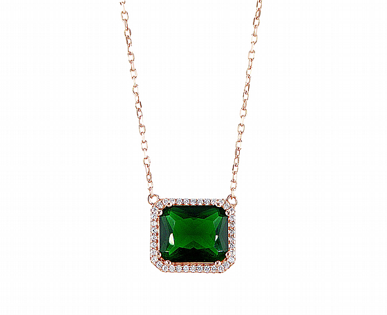 Square Stone Necklace